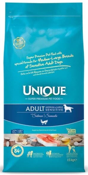 Unique Large Adult Somonlu Yetişkin Köpek Maması 15 KG MEDIUM | SRC: Barcode: 8681763069682